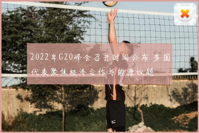 2022年G20峰会召开时间公布 多国代表聚焦经济合作与能源议题