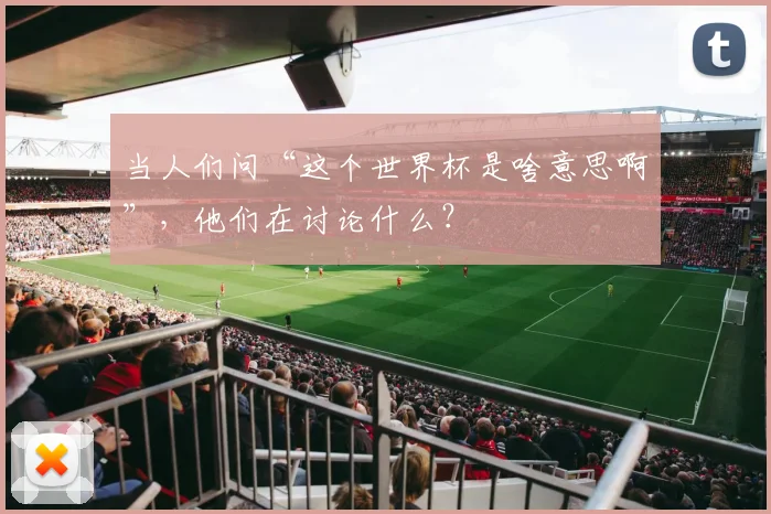 当人们问“这个世界杯是啥意思啊”，他们在讨论什么？