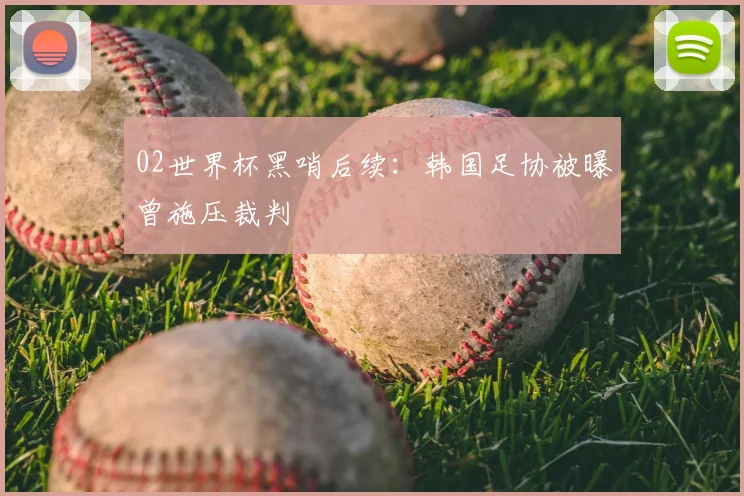 02世界杯黑哨后续：韩国足协被曝曾施压裁判